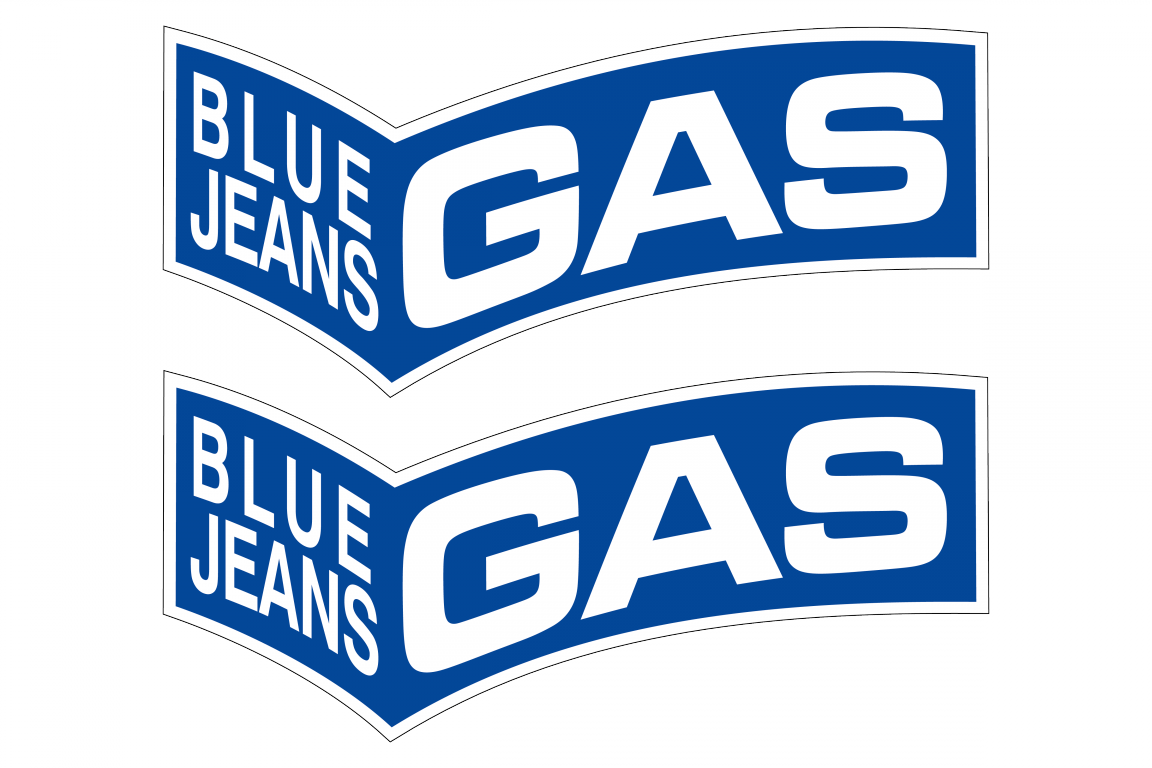 Blue Jeans Logo - Blue Jeans Gas logo stickersChoose the color yourselfand select the ...