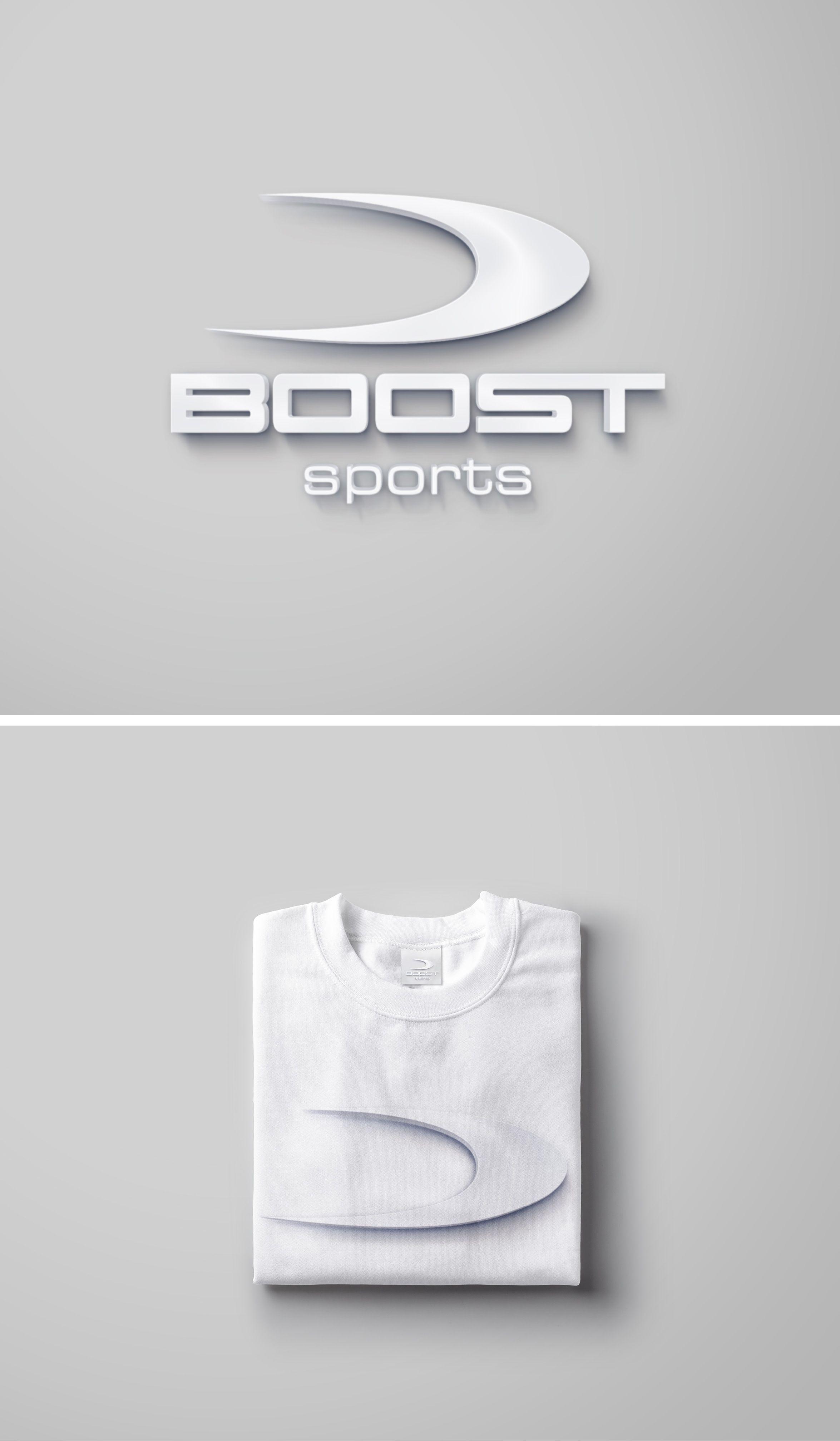 Boost Sports Logo - white and clean logo design for street and boardwear shop boost