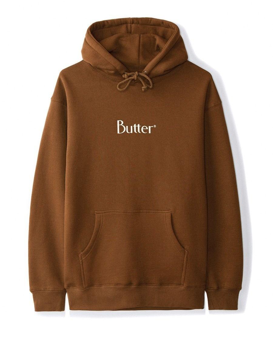 Classic Brown Logo - Butter Goods Classic Logo Pullover Hoody - Brown