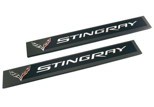 Chevy Stingray Logo - 2014-2018 C7 Corvette Genuine GM Door Sill Plates Stingray Logo ...