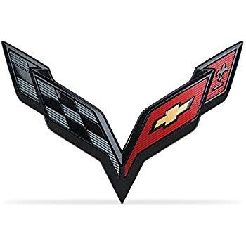 Chevy Stingray Logo - Amazon.com: 2014-2019 Chevrolet C7 Corvette Carbon Flash Emblem Kit ...