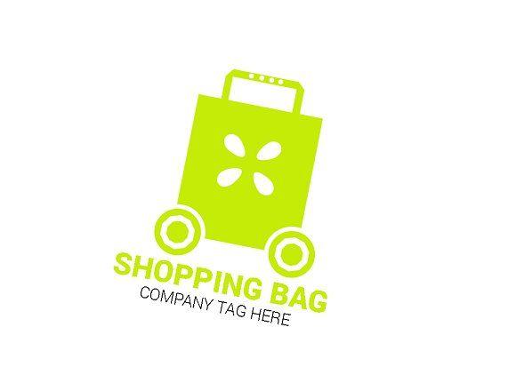 Green Shopping Logo - Shopping Bag Logo Logo Templates Creative Market