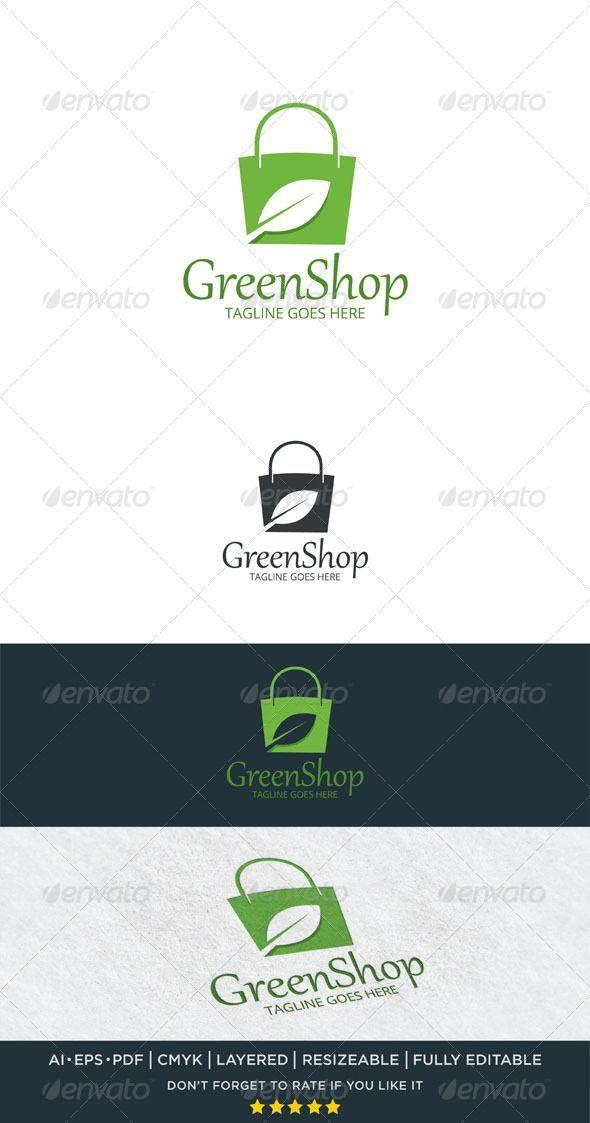 Green Shopping Logo - Green Shop. Fonts Logos Icons. Eco Green, Logos