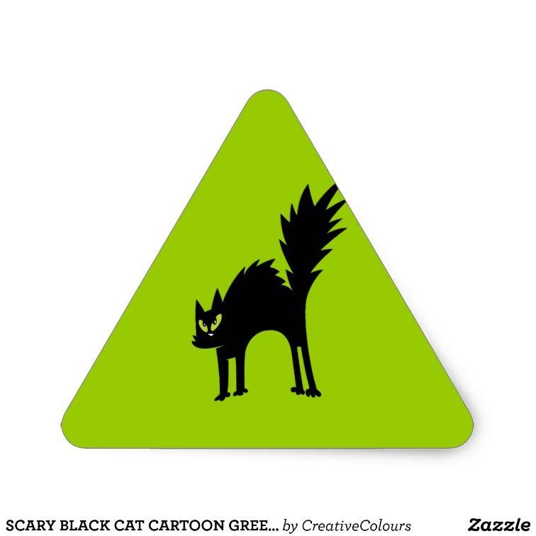 Scary Black and Green Logo - SCARY BLACK CAT CARTOON GREEN EYES LOGO ICON PETS STICKER on PopScreen