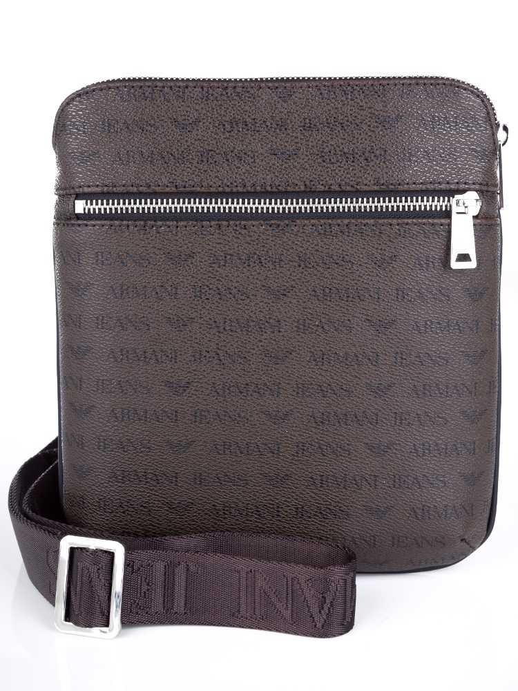 Classic Brown Logo - Armani Jeans Men Outlet Classic Armani Jeans Brown Logo Bag Men ...