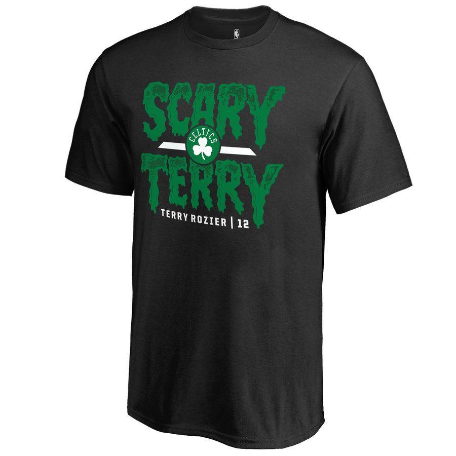Scary Black and Green Logo - Youth Boston Celtics Terry Rozier Fanatics Branded Black Scary Terry ...