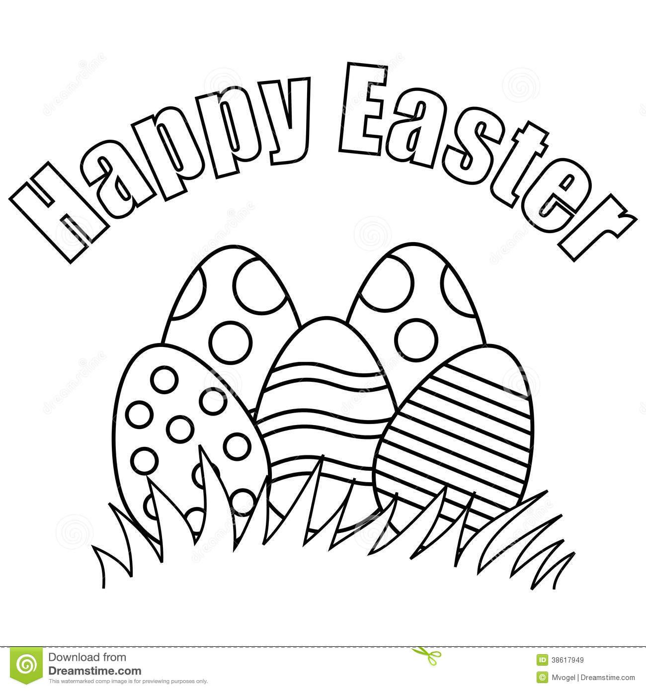 Happy Easter Black and White Logo - Happy Easter Black And White Clipart