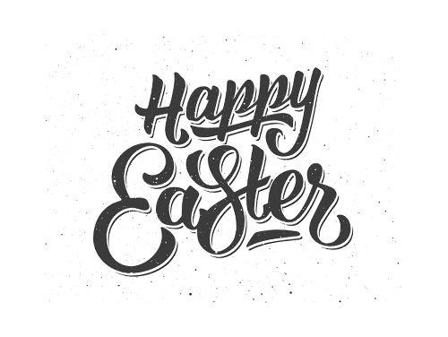 Happy Easter Black and White Logo - 14 Color Lessons From Easter Eggs | DesignMantic: The Design Shop