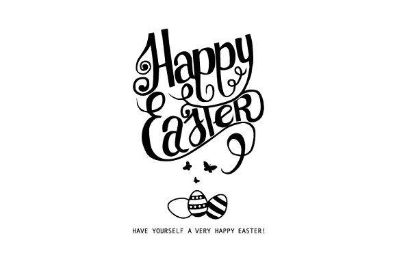 Happy Easter Black and White Logo - Happy Easter! Watercolor green Graphics Creative Market