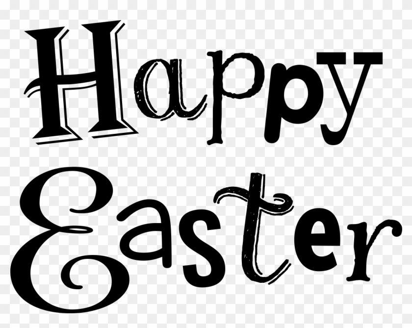 Happy Easter Black and White Logo - Religious Easter Clip Art Black And White Easter Clipart - Happy ...