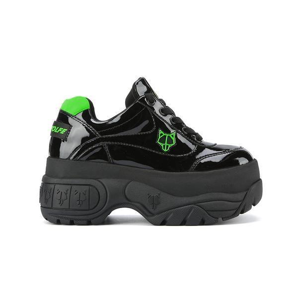 Scary Black and Green Logo - Scary Black Patent Leather. Shoes. Black patent leather