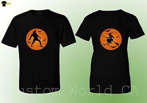 Scary Black and Green Logo - Halloween Matching T Shirts Witch and the Wolfman Couples Scary ...