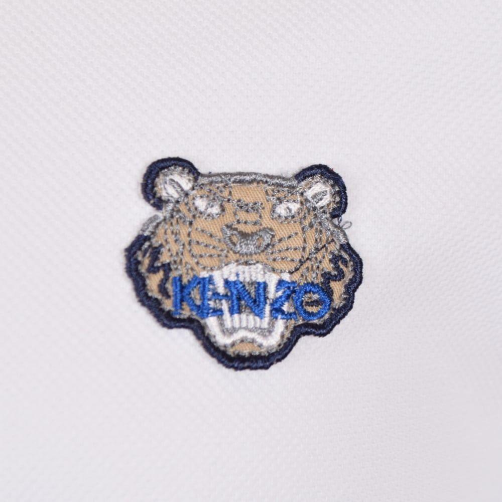 White Tiger Logo - KENZO JUNIOR Kenzo Junior White Tiger Logo Long Sleeve Polo Shirt ...