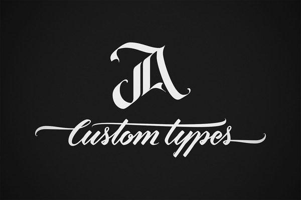 Ja Logo - JA-Custom-Types-logo-&-business-card-design