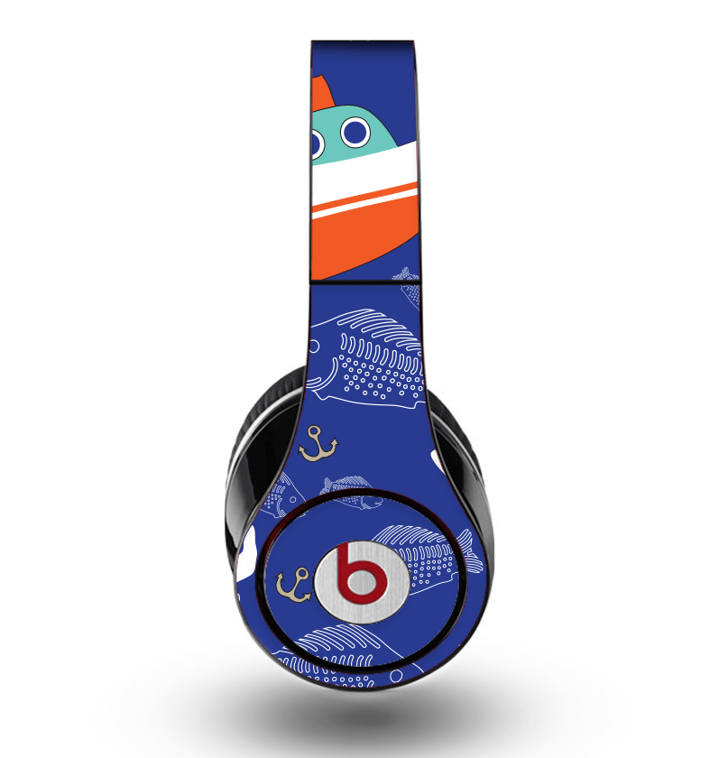 Blue Beats by Dre Logo - The Blue Vector Fish and Boat Pattern Skin for the Original Beats by ...