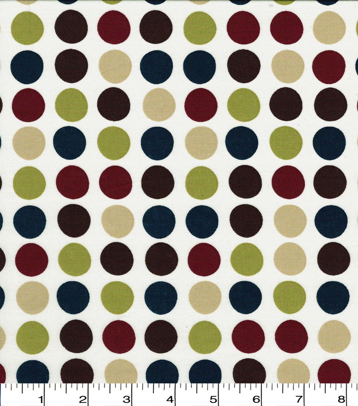 Multi Colored Dots Logo - Quilter's Showcase Cotton Fabric-Multi Colored Dots on White | JOANN