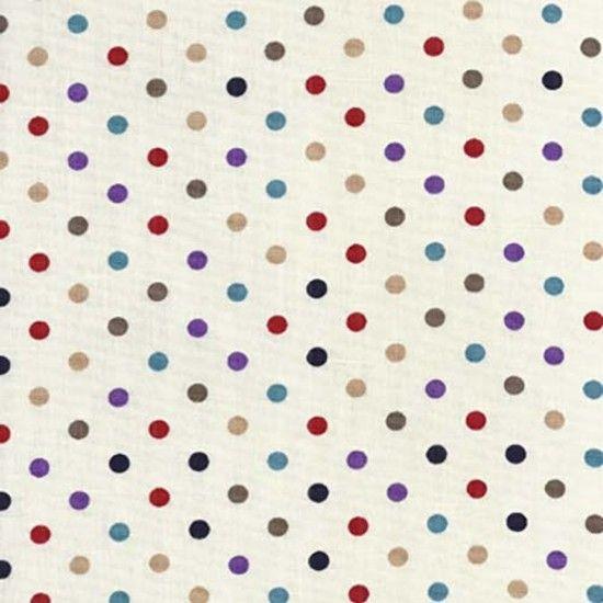 Multi Colored Dots Logo - Multicoloured Dots | Linen Look Cotton