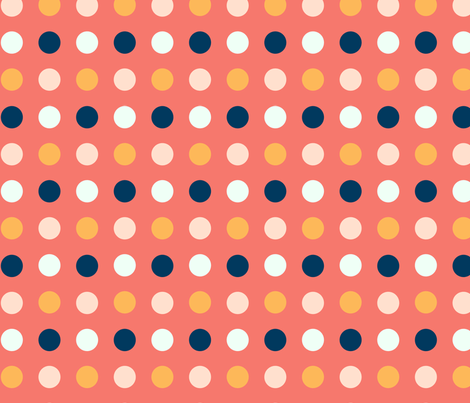 Multi Colored Dots Logo - Big Multi Colored Dots on Coral Background wallpaper - nonico ...