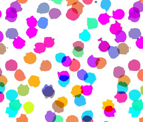 Multi Colored Dots Logo - Abstract multicolored dots fabric