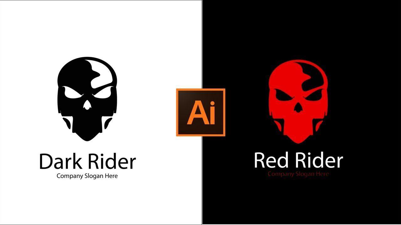 Cool CC Logo - How to Make Cool Skull Rider Logo Design in Adobe Illustrator CC ...