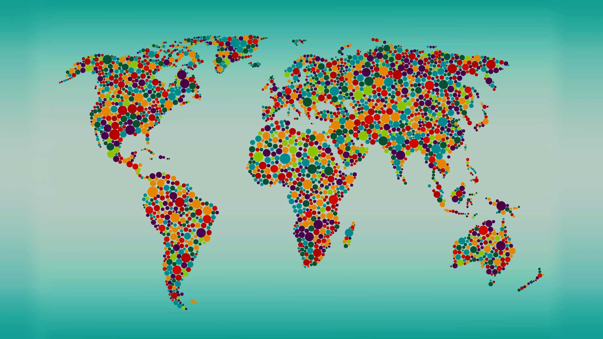 Multi Colored Dots Logo - Multicolored Dots World Map_shutterstock_130819748