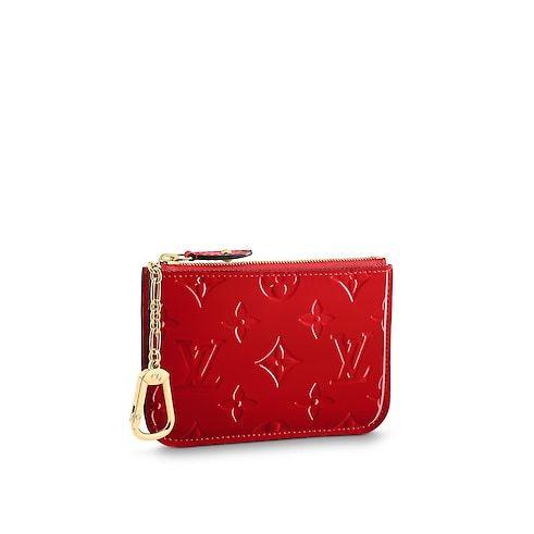 Red Lui Vittonlogo Logo - Key Pouch Monogram Vernis Leather - SMALL LEATHER GOODS | LOUIS ...