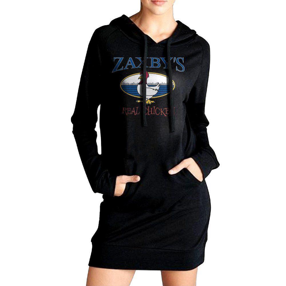 Zaxby's Logo - Bando Womens Zaxby's Logo Long Pullover Hoodie Pockets