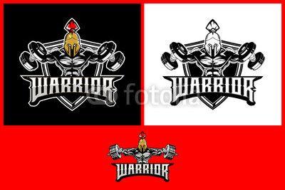 Spartan Barbell Logo - spartan with barbell logo template collection vector sport theme ...