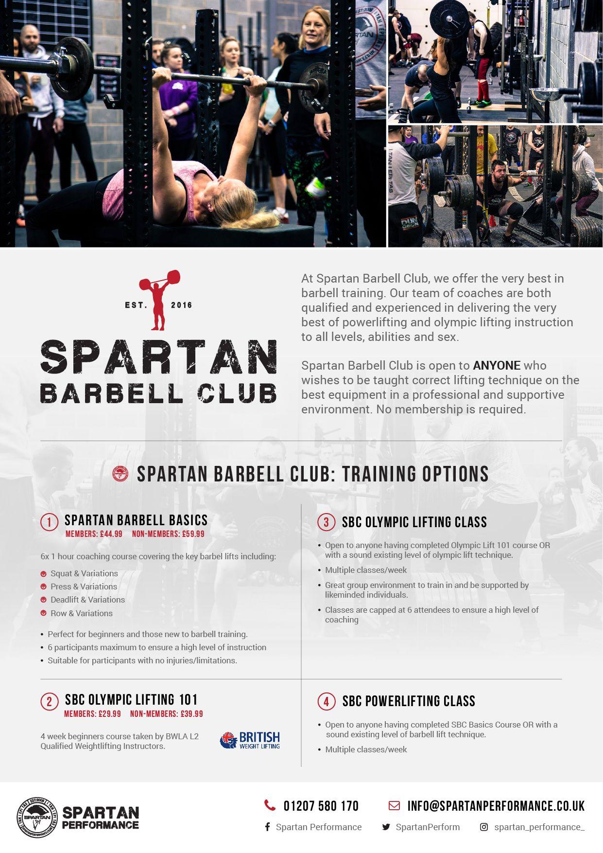 Spartan Barbell Logo - Barbell Club Poster 2.0