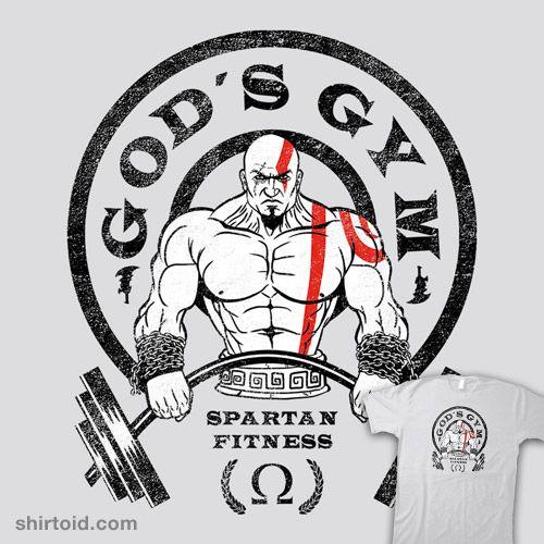 Spartan Barbell Logo - God's Gym | Shirtoid