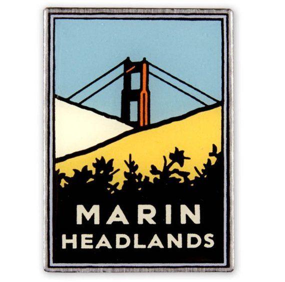 Etsy Official Logo - Marin Headlands Pin Golden Gate National Parks Conservancy, San Francisco, California