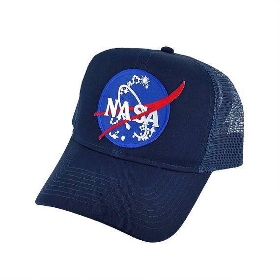 Etsy Official Logo - NASA OFFICIAL Emblem Insignia Logo Patch Navy Mesh Snapback Cap Hat - na04