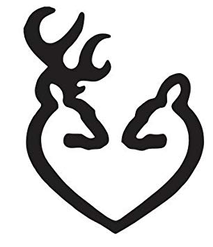 Browning Deer Logo - Amazon.com : Browning Deer Heart Logo Decal Sticker, H 7 By L 6