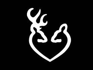 Browning Deer Logo - Browning 2 Heart Deer Buck Hunting Doe Country Truck Window Sticker ...
