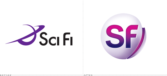 Science Fiction Logo - Brand New: SF = Syfy = Sci Fi = Science Fiction