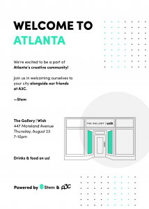 Wish ATL Logo - Stem's Welcome to Atlanta Event at The Gallery by Wish ATL - Stem