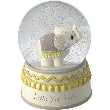 White Elephant and Globe Logo - Precious Moments Resin Glass Love You Tons Elephant