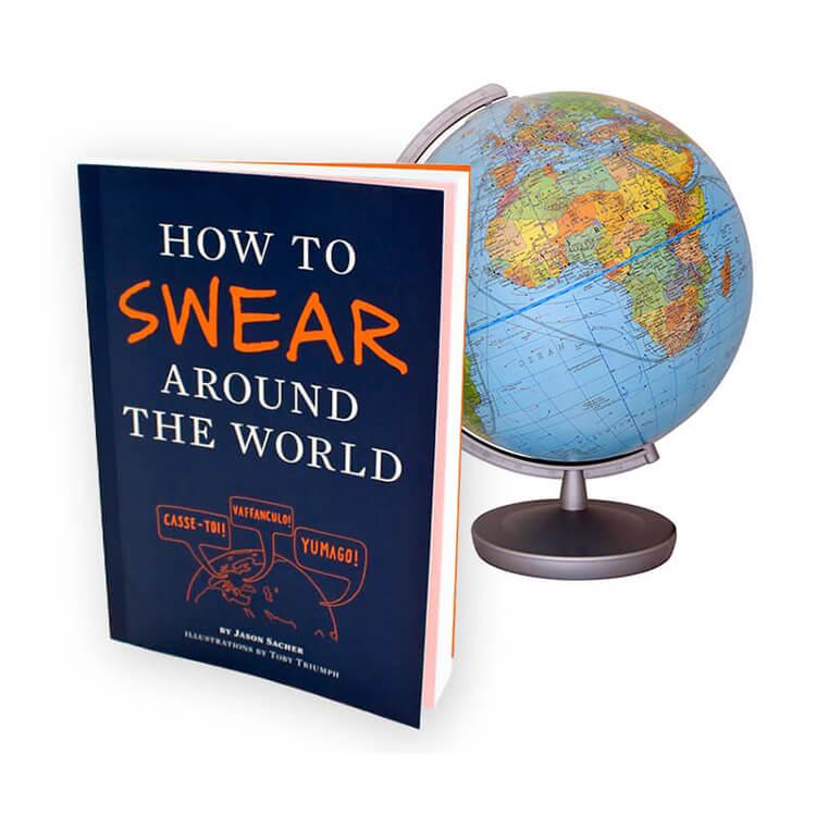 White Elephant and Globe Logo - How to Swear Around the World Gift Ideas and Curious Goods