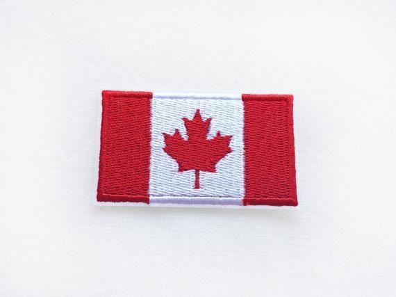 Red White Maple Leaf Logo - 1x Canadian flag patch CANADA Maple Leaf emblem Iron On