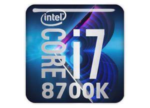 Intel I7 Logo - Intel Core i7 8700K 1x1 Chrome Effect Domed Case Badge / Sticker