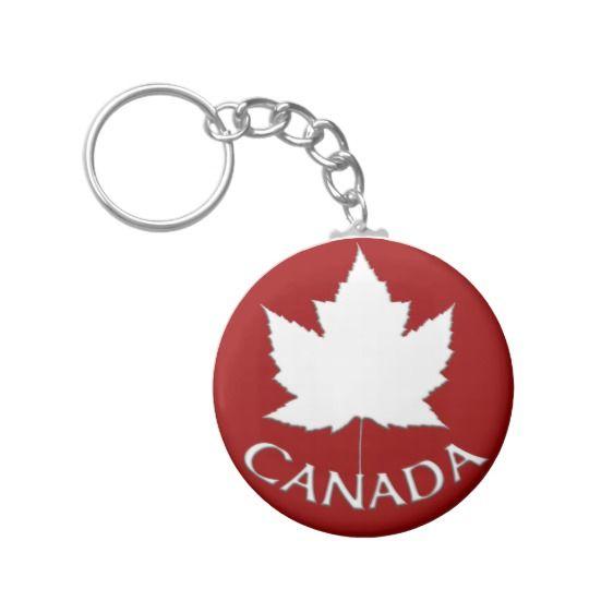 Red White Maple Leaf Logo - Canada Souvenir Key Chain Red & White Maple Leaf