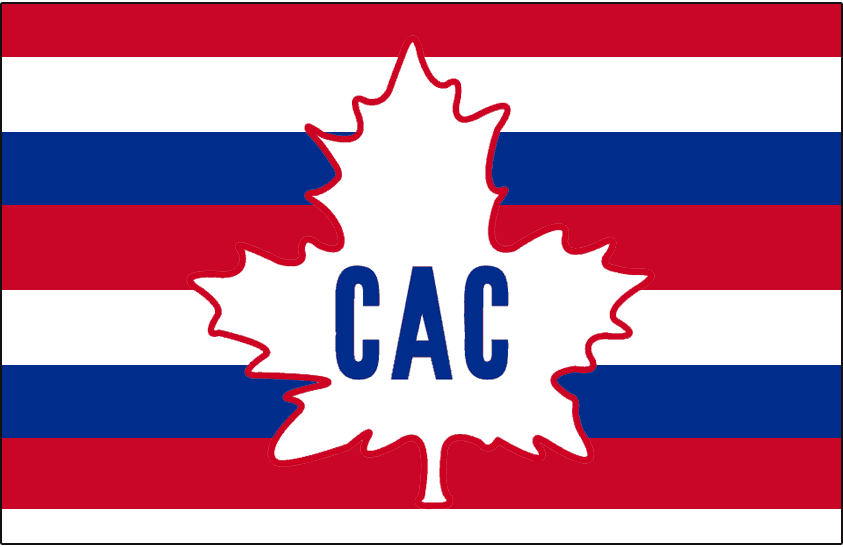 Red White Maple Leaf Logo - Montreal Canadiens Jersey Logo (1913) - CAC maple leaf logo on a red ...