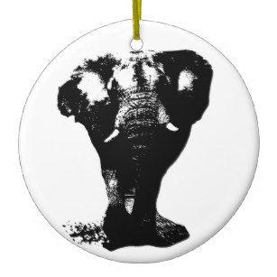 White Elephant and Globe Logo - White Elephant Ornaments & Keepsake Ornaments | Zazzle