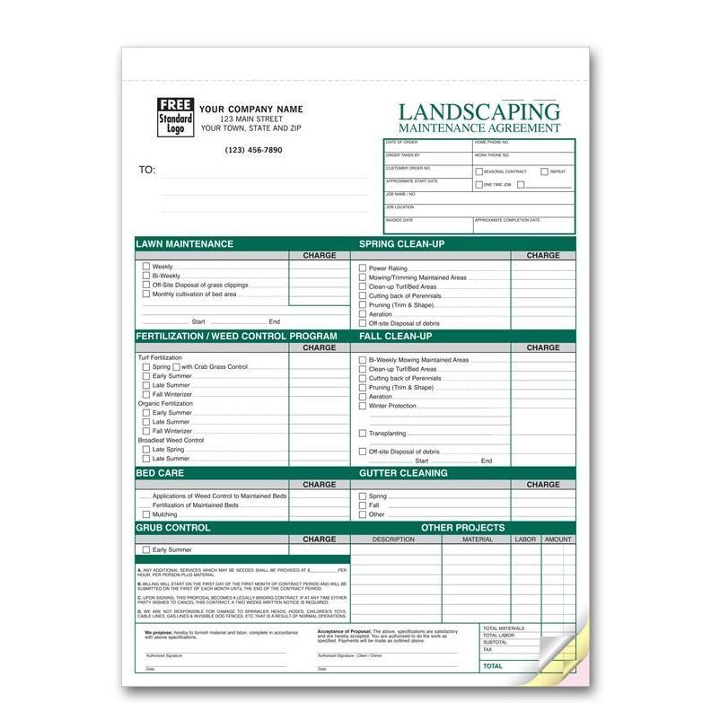 Landscape Services B Logo - Landscaping Invoice Work Order Designsnprint Invoice For Landscaping ...