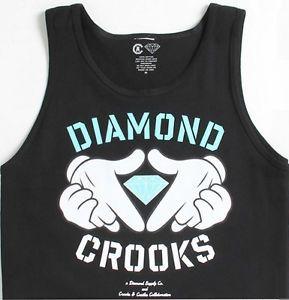 Diamond Supply Crooks N Castles Logo - DIAMOND SUPPLY & CROOKS AND CASTLES COLLABORATION TANK TOP SIZE: XL