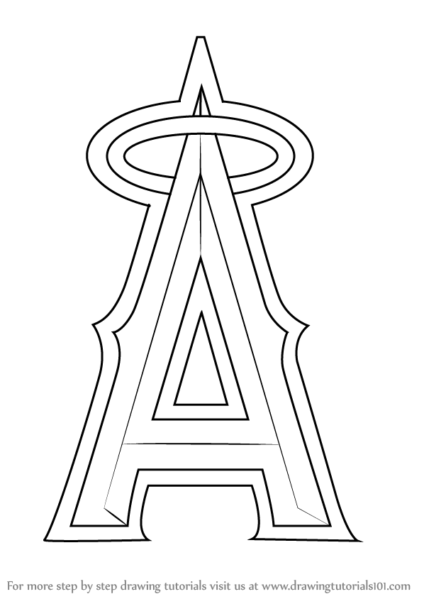 Anaheim Angels Logo - Learn How to Draw Los Angeles Angels of Anaheim Logo (MLB) Step by ...