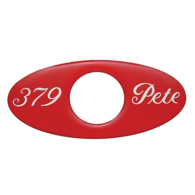Glossy Red Oval Logo - Glossy PB 379 Key Hole Guard Hole Guards