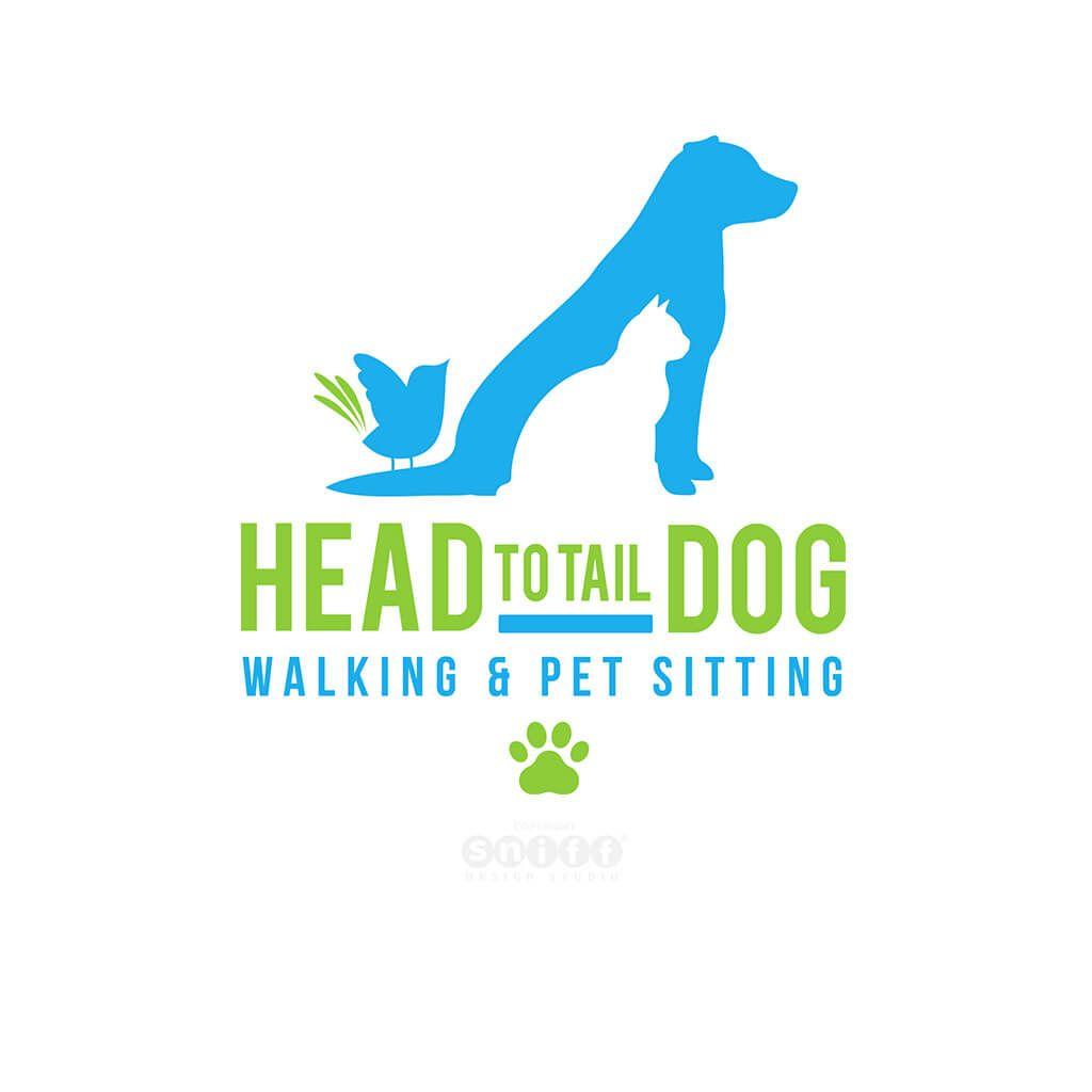 Dog Graphic Logo - Head To Tail Dog Walking & Pet Sitting Logo and Web Site Design ...