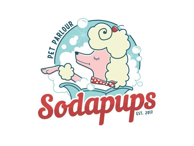 Dog Graphic Logo - Sodapups Pet Parlour | Galaxybomb Graphic Design