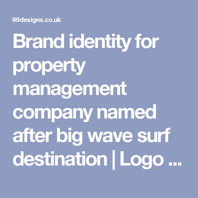 Wave Surf Company Logo - Brand identity for property management company named after big wave ...